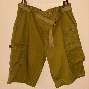 Stacy Adams Men's Olive Cargo 100% Cotton Shorts 38W